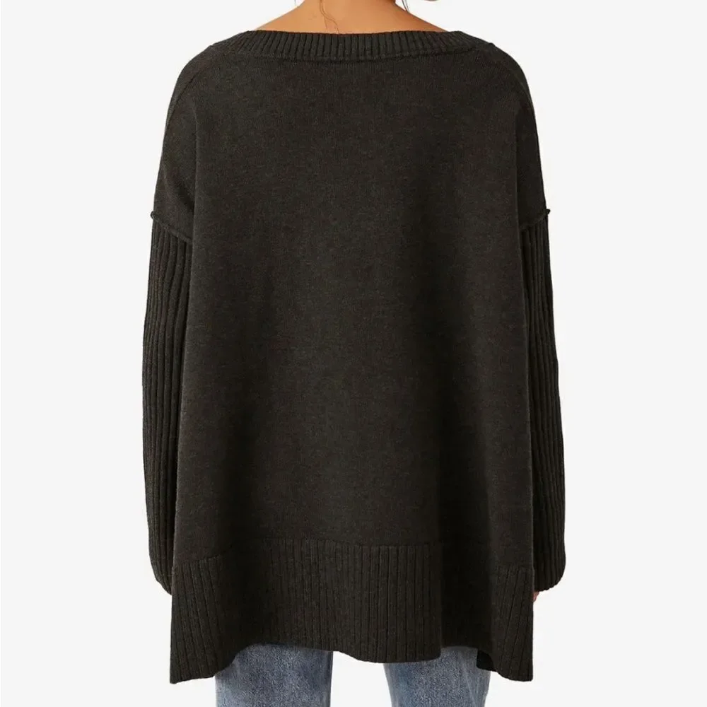 NWT Free People Orion A Line Tunic in Carbon - Picture 2 of 5